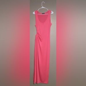 Pink Slitsation maxi dress